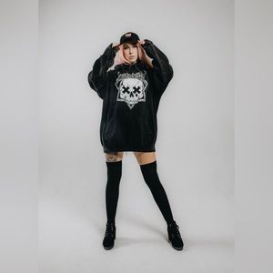 RARE Sadboyscrew “La Muerte” Sad Boy Skull Black Hoodie💀⛓️🖤
